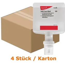 Händedesinfektion Diversey Soft Care MED H5 4 x 1,3 L Alkoholische Händedesinfektion auf Propanolbasis, Gel