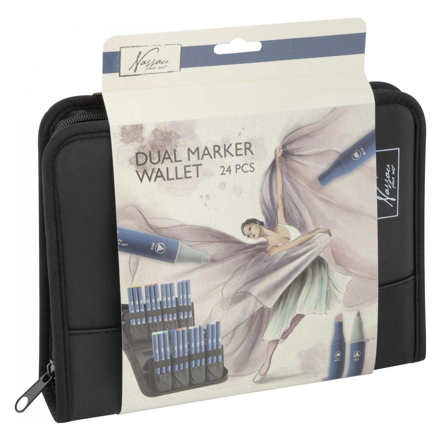 Grafix Nassau - Marker wallet with 24 round dual markers (AR0148/GE) (Deutsch) (AR0148/GE)