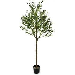 IvoQ Künstlicher Olivenbaum 150 cm - Pflegefrei - Langlebig & Sicher - Ideal für den Innenbereich