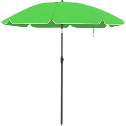 UAC Sonnenschirm, Ø 200 cm, Gartenschirm, UV-Schutz bis UPF 50+, knickbar, tragbar, Schirmrippen aus Glasfaser, mit Transporttasche grün