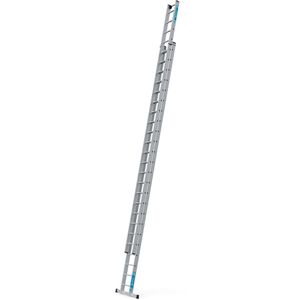 Zarges Schiebeleiter Everest 2E, 40217, 2 x 24 Sprossen, 2-teilig, mit Wandlaufrollen, Arbeitshöhe: 12,75 m