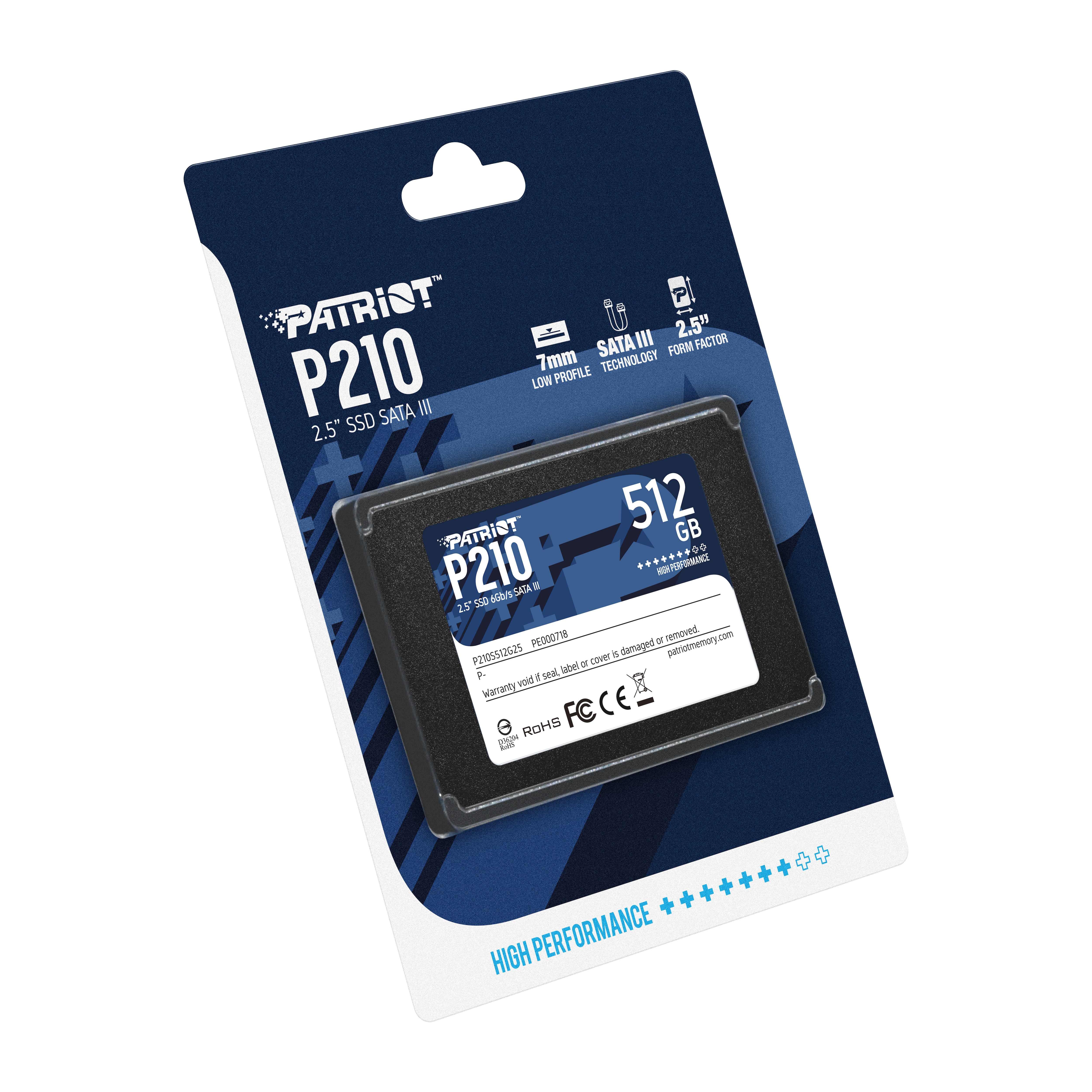 Patriot P210 SATA SSD 512GB 2,5 Zoll P210S512G25