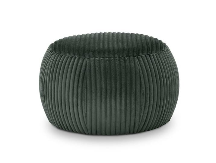set one by Musterring Denton Pouf in Cord - Cord Tilia 39 grün
