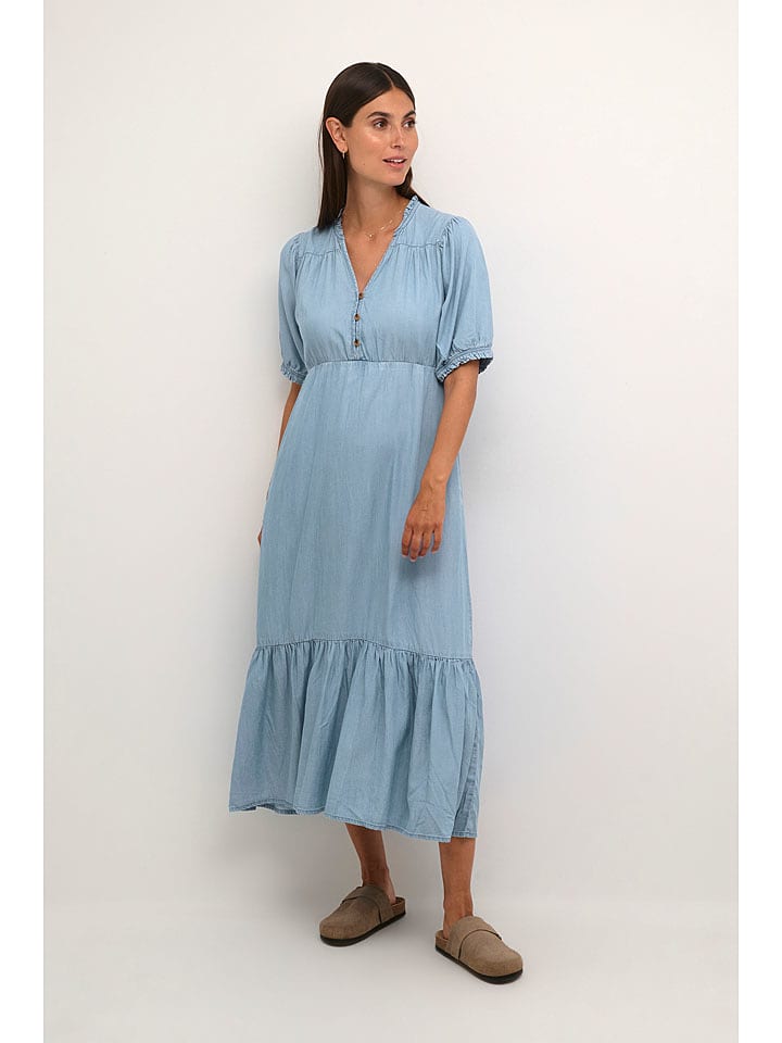 CULTURE Jeanskleid "Aurelia" in Hellblau - S
