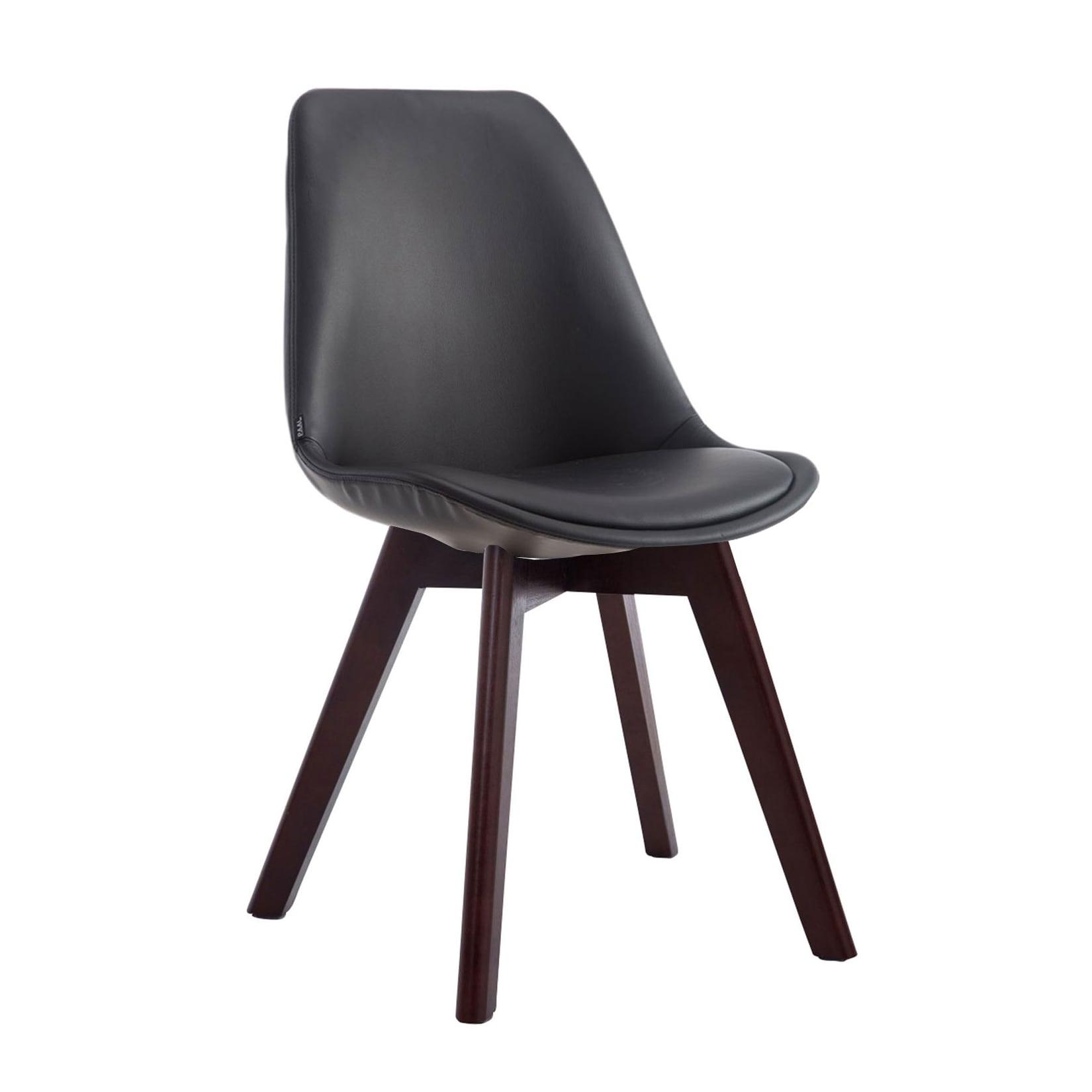 CLP Stuhl Manado Kunstleder Walnuss Farbe: schwarz, Gestell Farbe: walnuss