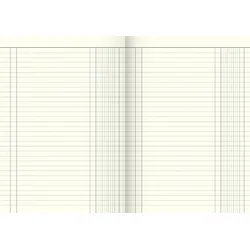 Geschäftsbuch A4 40 Blatt 1 Spalte kariert Karton blau