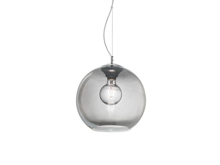 Ideal Lux Hängeleuchte Nemo, Grau, Metall, Glas, Kugel, 51-226 cm, Lampen & Leuchten, Innenbeleuchtung, Hängeleuchten, Pendelleuchten