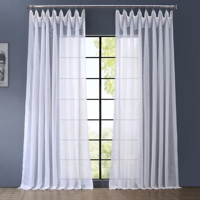 Exclusive Fabrics Extra Wide Voile Sheer Curtains for Bedroom & Living Room Curtains (1 Panel)