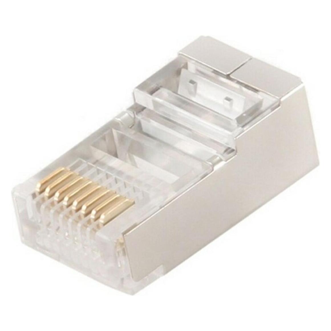 Gembird PLUG5SP/50 Shielded modular plug 30u auksinis plated, 50 pcs, solid and stranded (PLUG5SP/50)