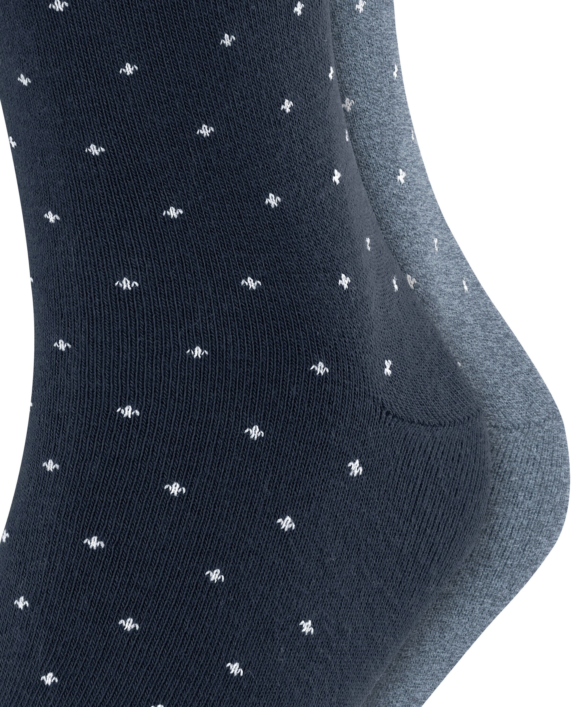 Socken ESPRIT "Fine Dot", Herren, Gr. 43-46, blau (schwarz), Baumwollmischung, gepunktet, normal, Socken Socken, gepunktet, geripptes Bündchen, Baumwoll-Mix