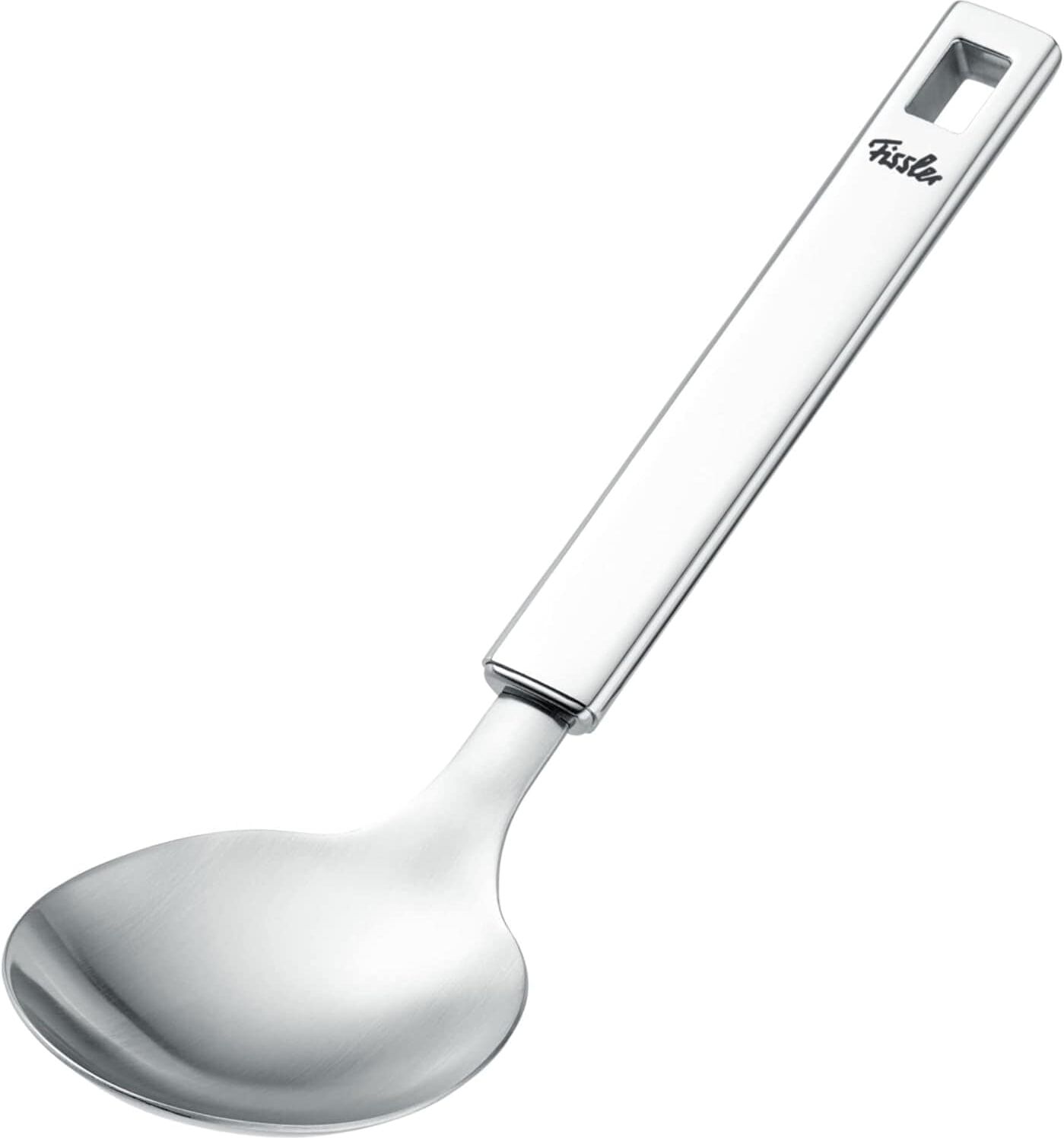 Reislöffel FISSLER "Original-Profi Collection", silber (silberfarben), B:8cm H:5cm, Edelstahl 18/10, Kochlöffel, Reislöffel, Edelstahl 18/10;spülmaschinengeeignet