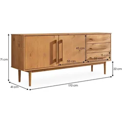 Idimex, Kommode + Sideboard, Tecca (170 x 35.41 x 71 cm)