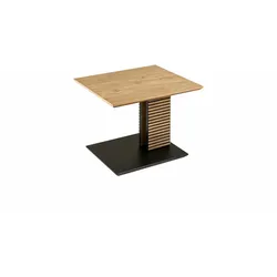 BEISTELLTISCH höhenverstellbar Cleo 55x47x47 Furnier Schwarz/Wildeiche
