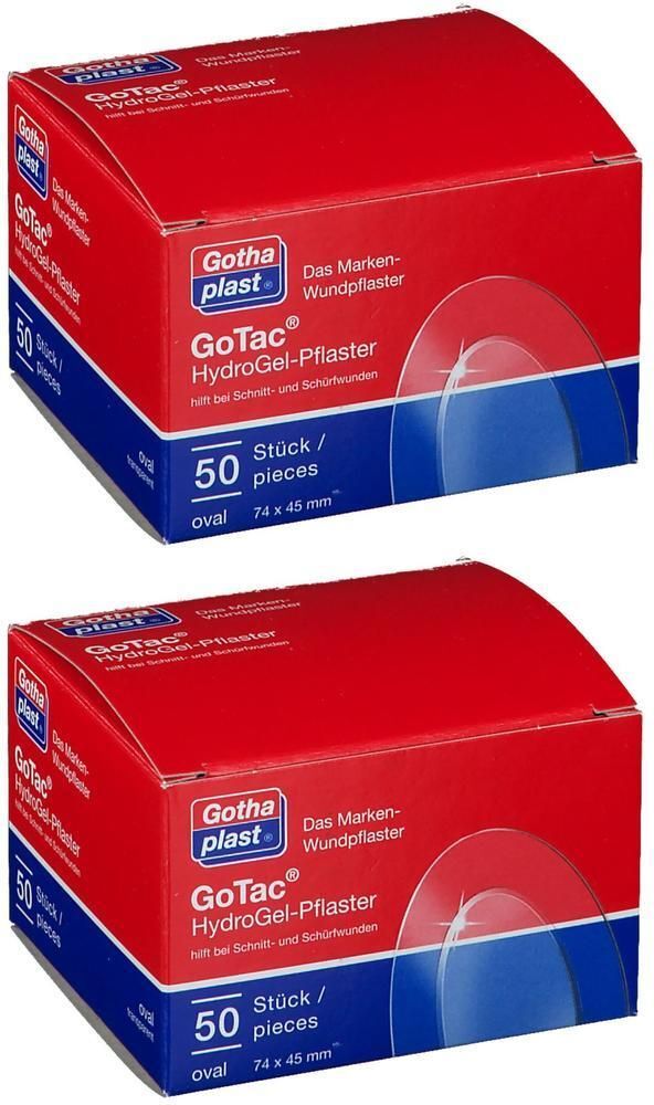 Gothaplast Gotac HydroGel-Pflaster 74x45 mm oval x2 2x50 St Pflaster