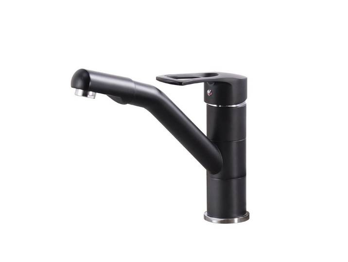 LuxusKollektion Spültischarmatur Küchenarmatur Einhebelmischer Schwarz 360° schwenkbar (1-St)