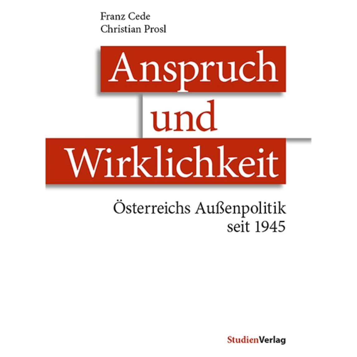 Studienverlag Anspruch und Wirklichkeit (Deutsch, Softcover, Christian Prosl, Franz Cede) (55587851)