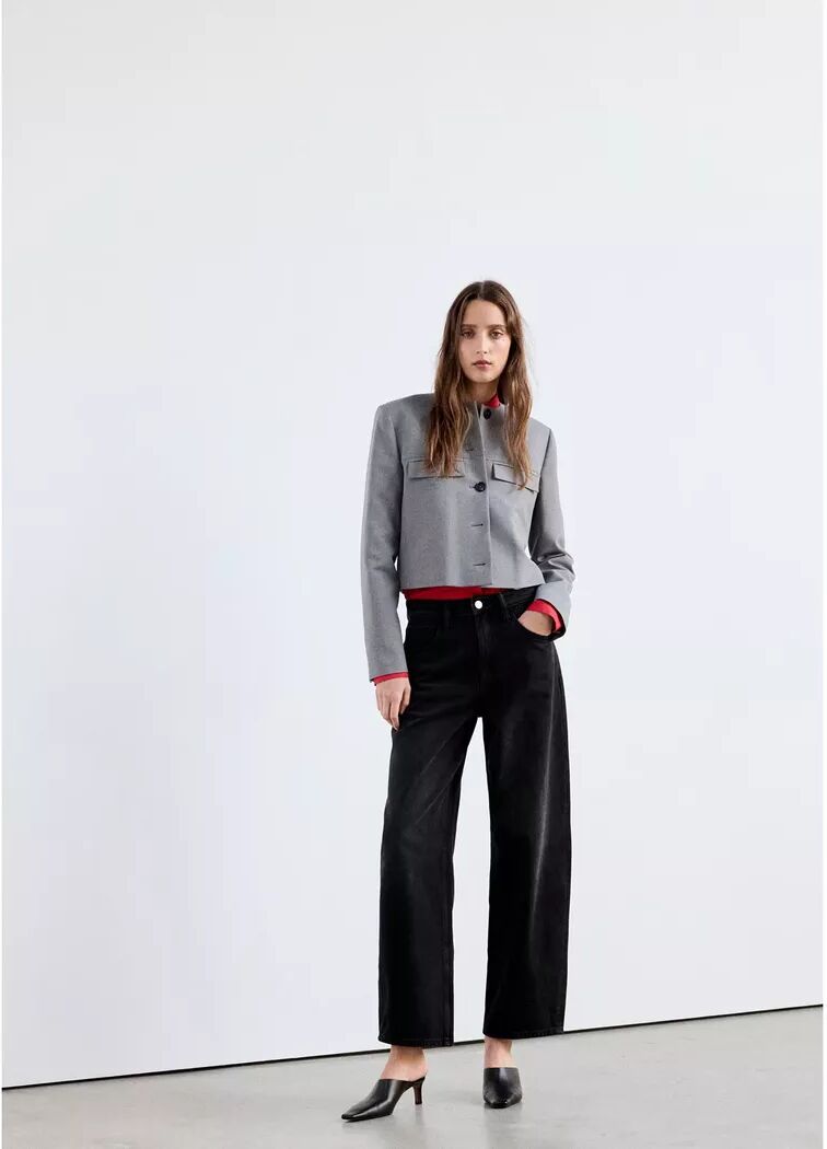 Mango - Jeans, für Damen, Black Stoned, Größe 36