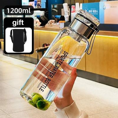 Useful Little Things Large Glass Water Bottle Leakproof Travel Drink Bottle 40.577 Fl Oz