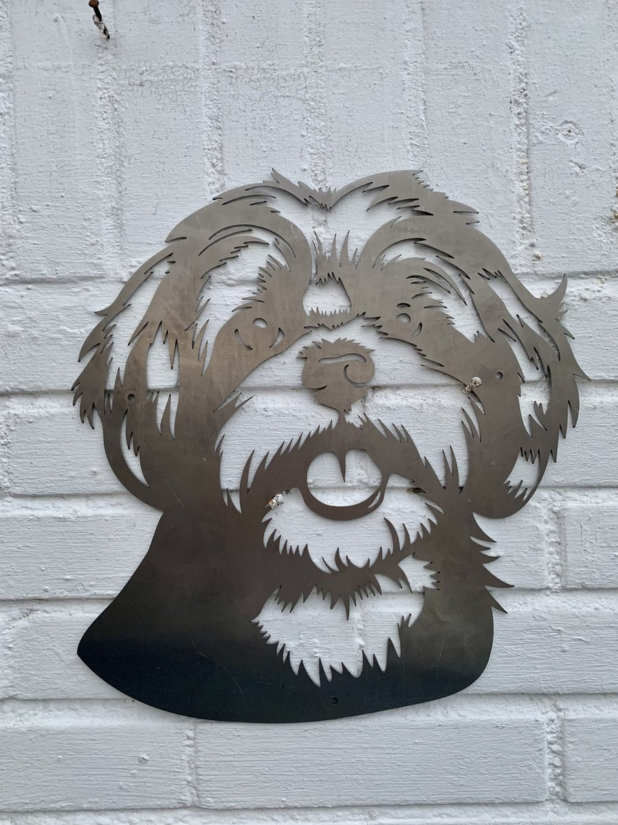 Metaalversiering.nl Wanddecoratie van metaal - De Boomer - Hond