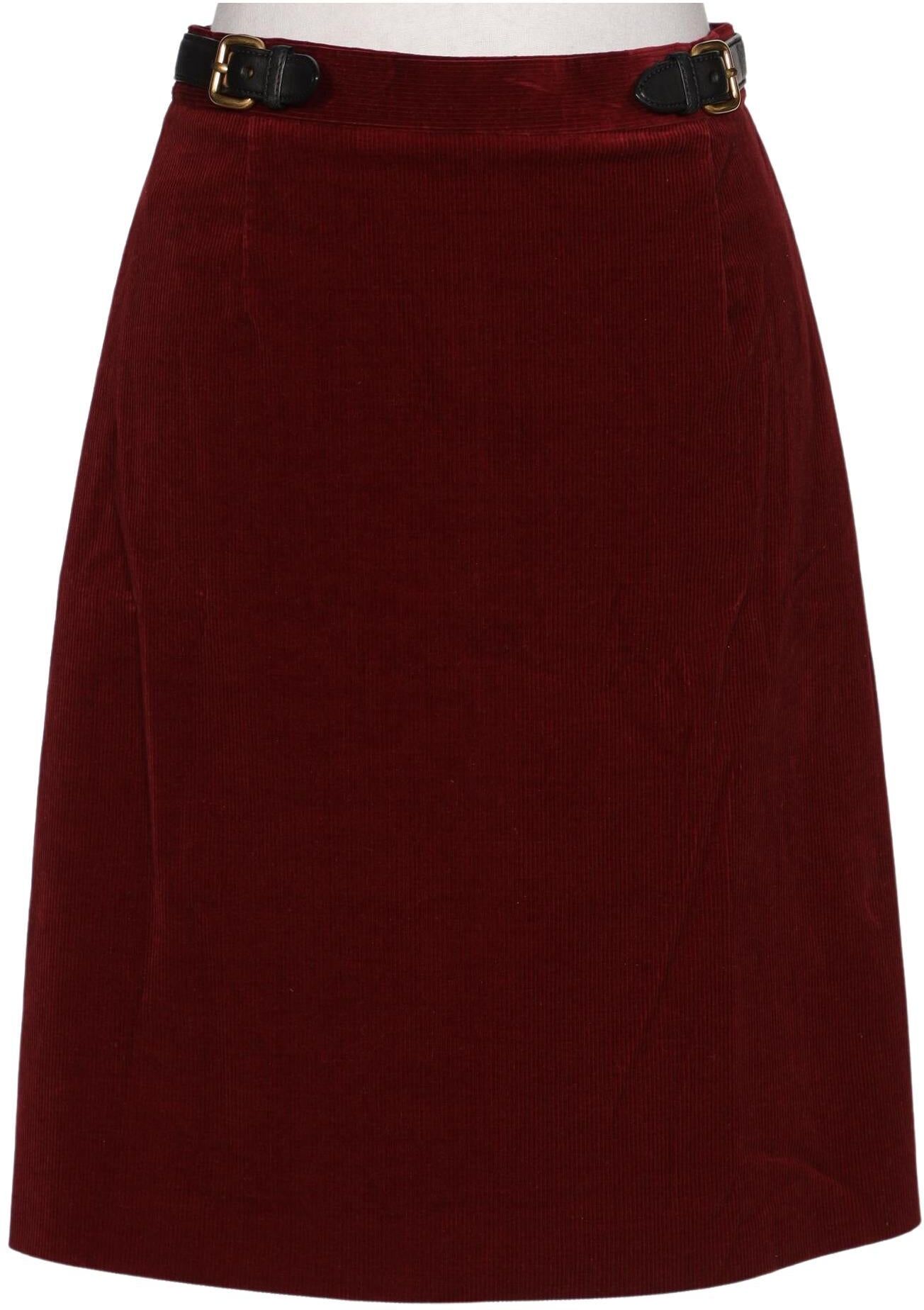 Miu Miu Damen Rock, Bordeaux, Gr. EU 34 (IT 40), Synthetik / Elasthan / Viskose / Baumwolle - Second Hand