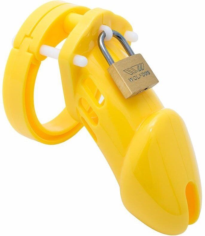 FUKR Cage de chasteté Silicone Bran 9 x 3cm Jaune