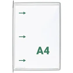 Tarifold 10er Set Sichttafeln DIN A4 Öffnung seitlich grau