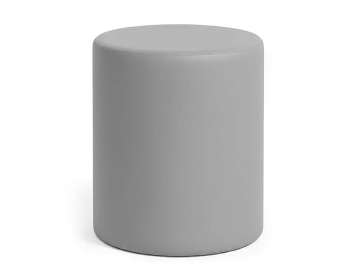 Kaikoon Sitzhocker rund aus Kunstleder Hellgrau Ø39 × 45cm – Hocker für Event, Messe & Gastronomie