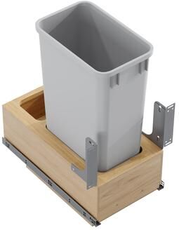 "Dowell Trash Can Pull Out Set - 15"" Wide w/Wood Base"