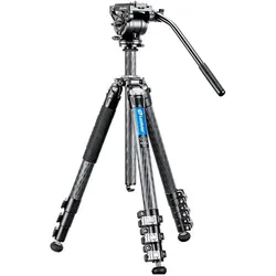 Leofoto LV-324C+BV-10 Manba LV (Carbon, Metall), Stativ, Schwarz