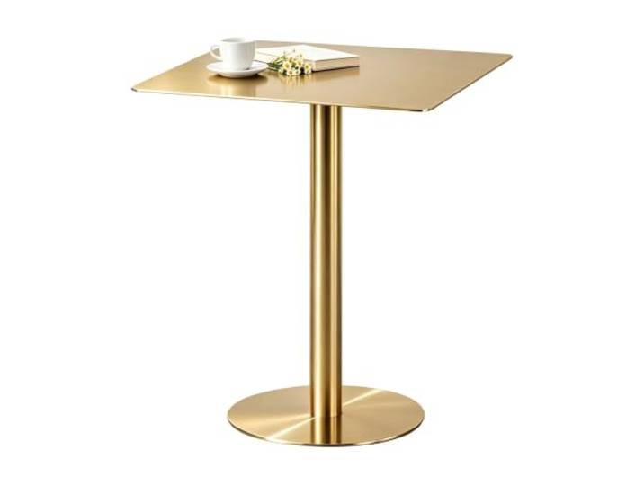Quadratischer Couchtisch Bartisch kleine Beistelltische，Silber/Gold Platzsparender Küchen-Frühstücks-Esstisch，Theke，Bistro-Pub-Tische，Snack-Tisch，Nachttisch-Beistelltische(Gold,80x80x75cm)