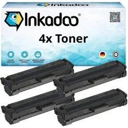 Inkadoo, Toner, Multipack kompatibel zu HP CE505A / 05A enthält 4x Toner schwarz