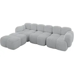 ECKSOFA modulares Sofa Links Miko-L2 302x205x75 Grau Cord