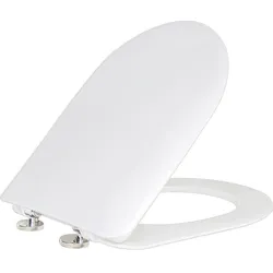 WC-Sitz Laniara aus Duroplast weiß Edelstahlscharniere Evenes