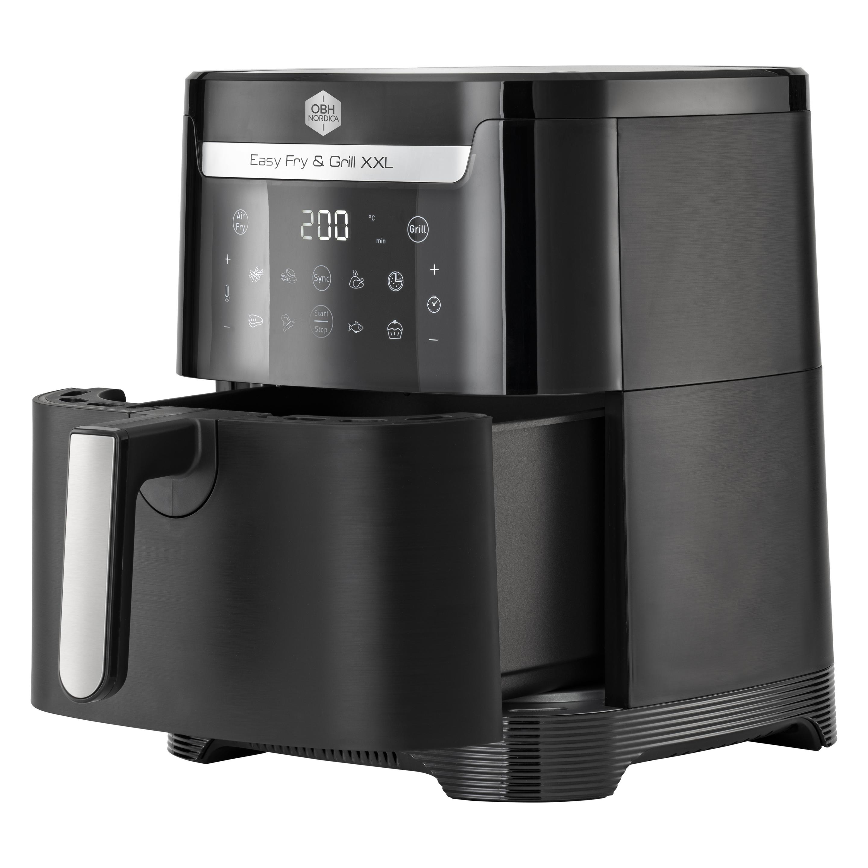 OBH Nordica Easy Fry & Grill XXL 2-in-1 -airfryer, musta (6.50 l) (AG8018S0)