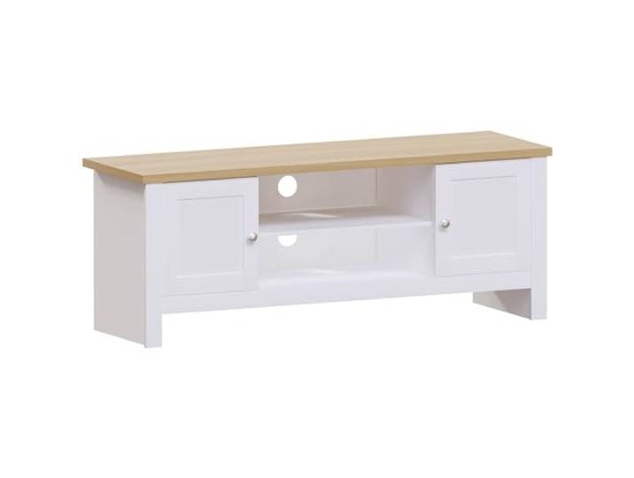 Vida Designs Arlington Fernsehschrank mit 2 Türen Ständer Sideboard TV Lowboard Unterhaltung Wohnzimmer Weiß