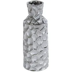 TABLE PASSION Vase Martel Flasche silver 30 cm - Silber Rund Keramik Tisch Passion 11.6x cm