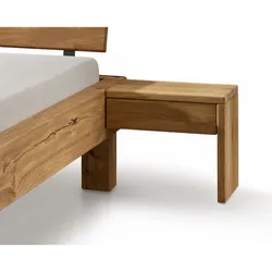 Massivholz Nachtkommode L-Form mit Schublade rechts