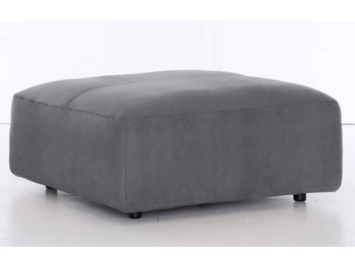 Hocker, Grau, 100x43x100 cm, Flachgewebe & Leder & Microfaser, Landhaus, Musterring