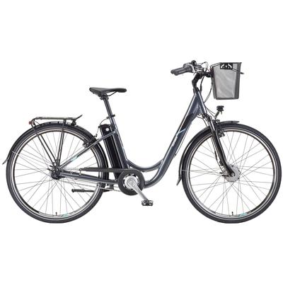 E-Bike TELEFUNKEN "Multitalent RC840" Gr. 48, grau (anthrazit, schwarz), Elektrofahrräder, 48cm, 28 Zoll (71,12cm), Pedelec, Elektrofahrrad für Damen u. Herren