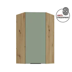 Küche ARIA Eckhängeschrank 60 cm, Höhe 90 Aquamarin Küchenzeile Anti Fingerprint
