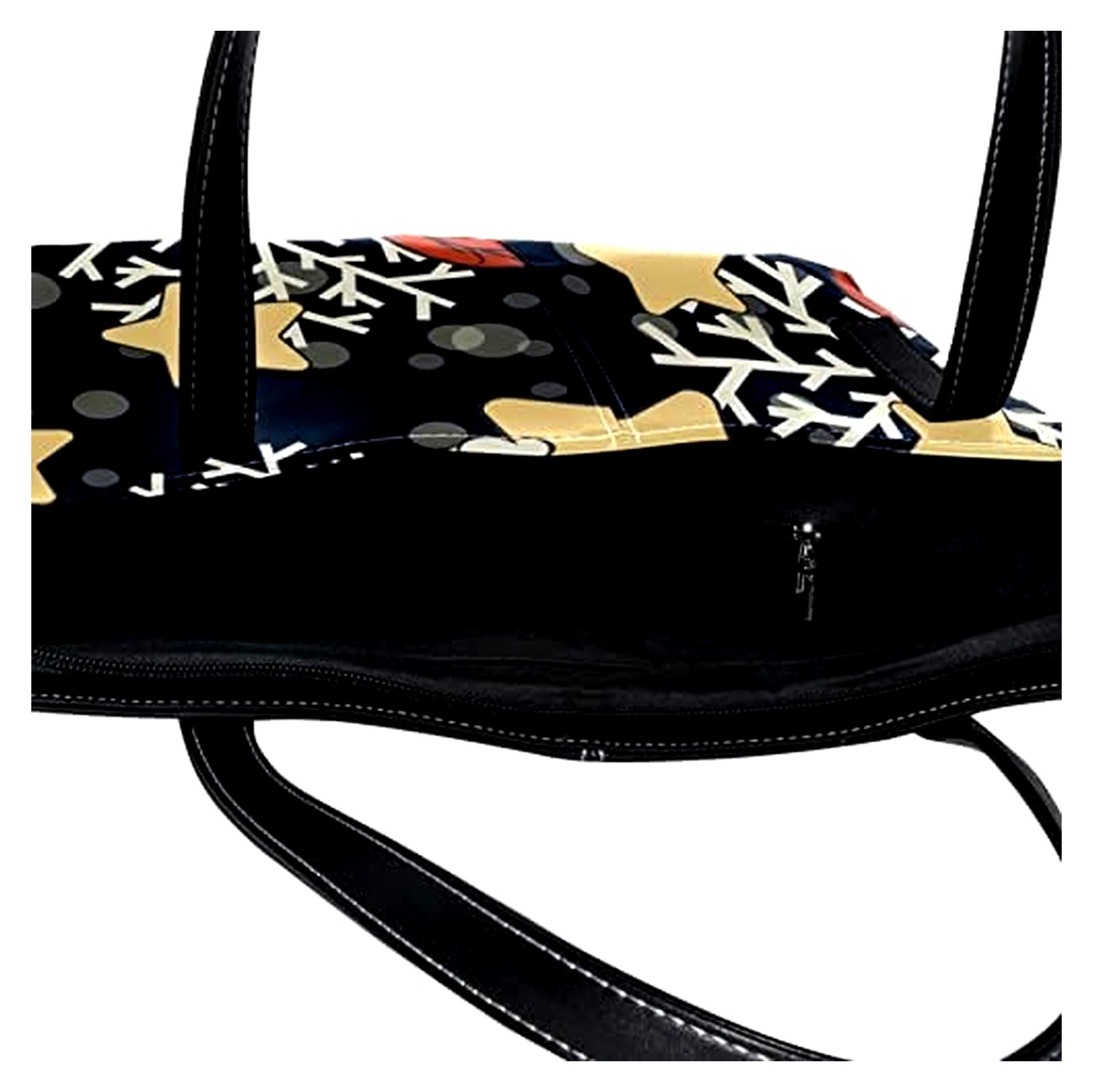 Personalisierte Handtasche in Form einer Schneeflocke, Kunstleder, Tragetasche, Schultertasche, Mehrfarbig