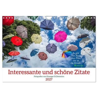 Interessante und schöne Zitate (Wandkalender 2027 DIN A4 quer), CALVENDO Monatskalender