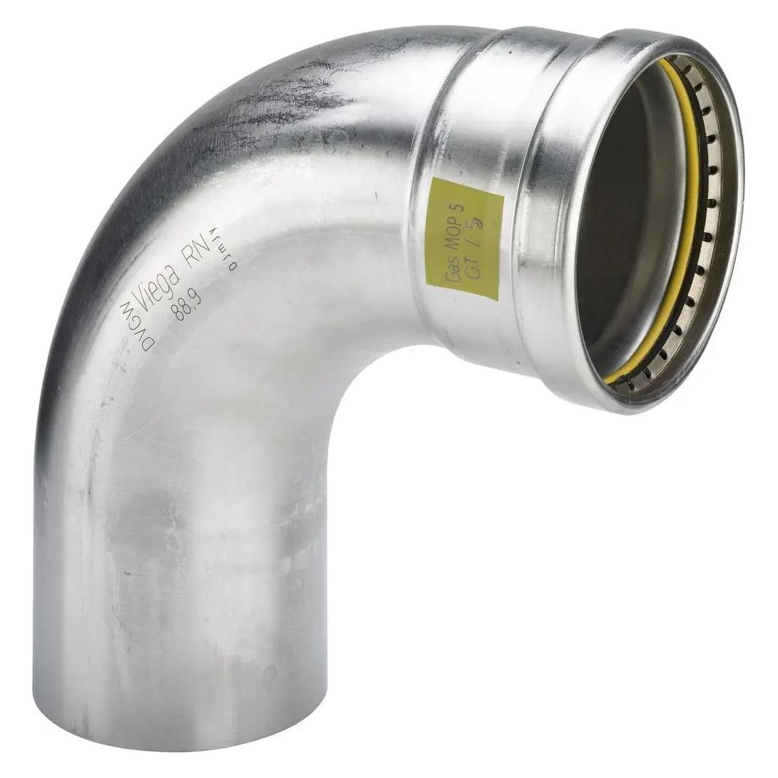 Viega Sanpress Inox G XL-Bogen 90 Grad, d 76,1mm Stahl nichtrostend Modell 0216.1XL (577520)