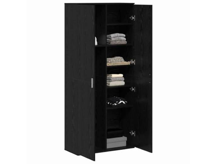 vidaXL Highboard 80 x 35 x 180 cm Holzwerkstoff Schwarz Eichen-Optik