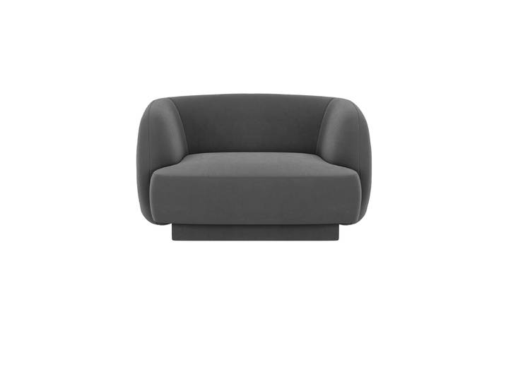 Designsessel „Miley“ Samt Grau Chosen by Bloomingloft