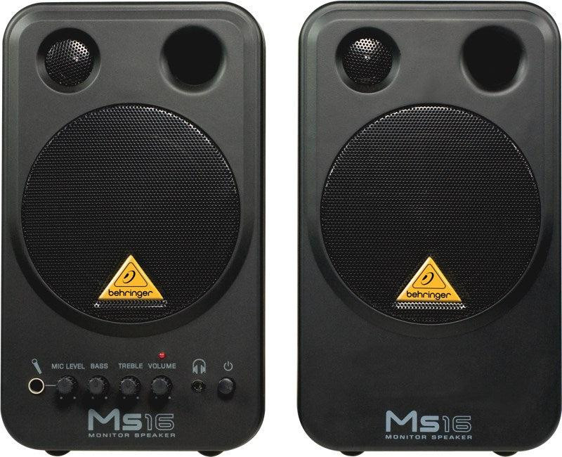 Behringer MS16 actieve 2-weg luidspreker met 16W en frequentiebereik van 80 - 20000 Hz