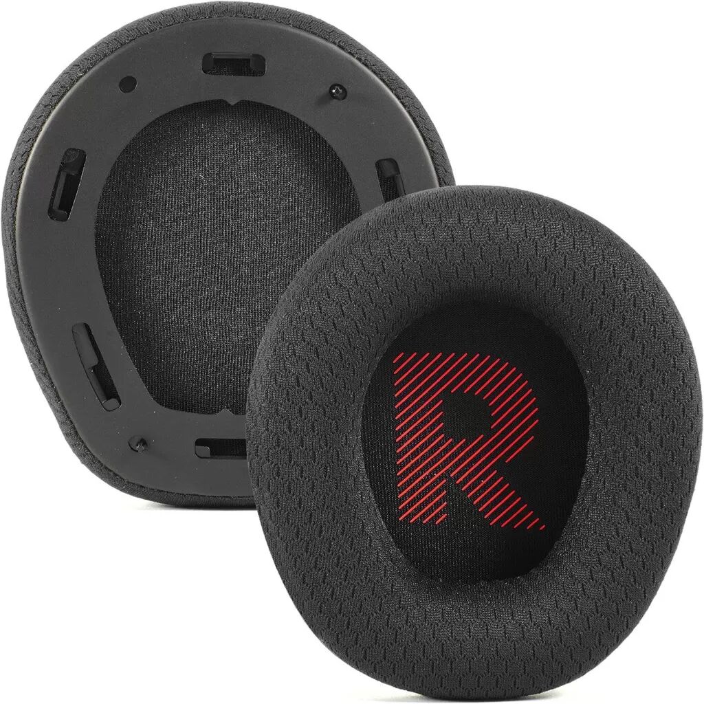 INF 2 Stk. Schwarze Netz-Ohrpolster kompatibel mit JBL Quantum 100 - Ersatz-Ohrpolster