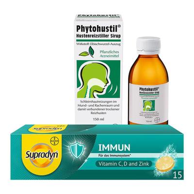 Phytohustil Hustenreizstiller Sirup +Supradyn Immun 15 Brause 1 St Set