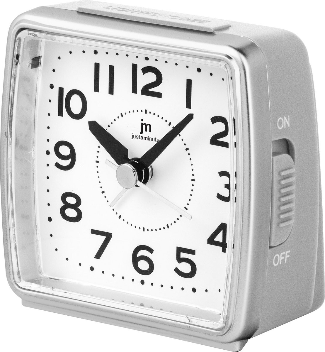 Just a Minute Wekker Grijs met Stil Uurwerk