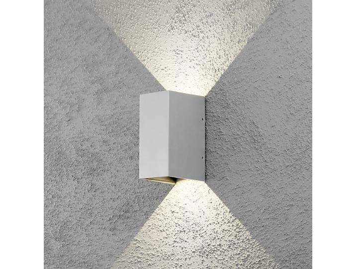 Applique extérieure LED 17cm Gris/Gris argenté